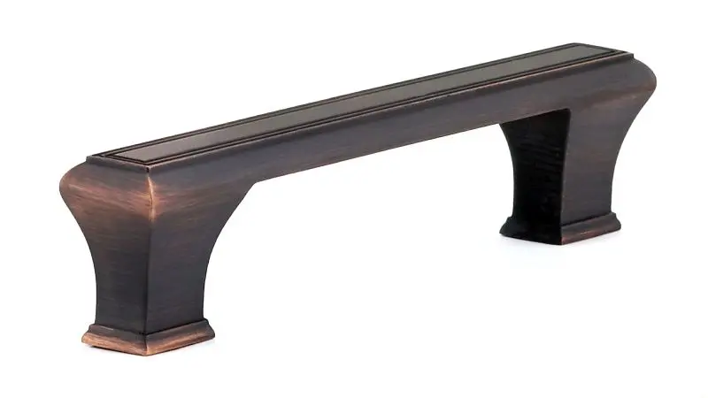 Richelieu Powerful Beauharnois Gatherion 5 1/16-inch (128 mm) Brushed Oil-Rubbed Bronze, Traditional Rectangular Cabinet P...