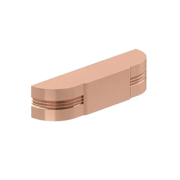Richelieu Prato Gatherion 5 1/16-inch (128 mm) Grooved Rose Gold Transitional Cabinet Cup Pull, 6579128192