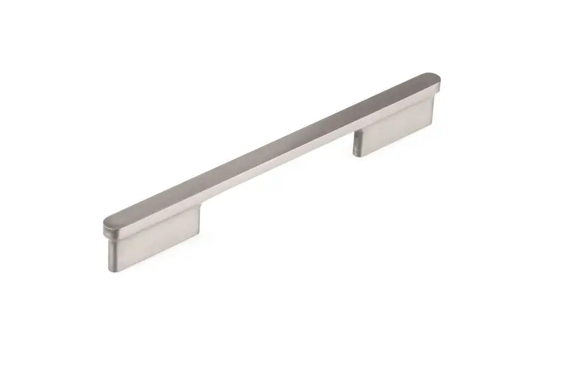 Richelieu Precision 6 5/16-inch (160 mm) Brushed Nickel Modern Cabinet Bar Pull, 8636160195