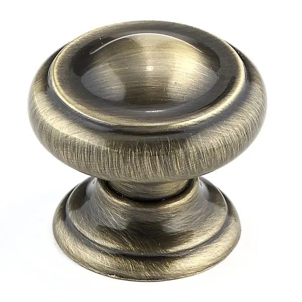 Richelieu Precision Sutton Gatherion 1 3/16-inch (30 mm) Antique English, Traditional Cabinet Mushroom Knob, BP8632AE