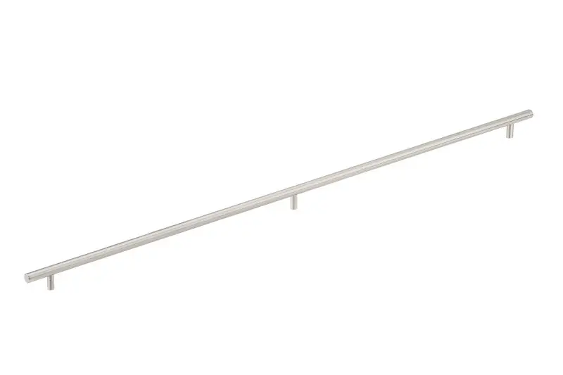 Richelieu Precision Tivoli Gatherion 37 1/8-inch (943 mm) Brushed Stainless Steel Modern Three-Leg Cabinet Bar Pull, BP348...