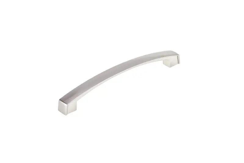 Richelieu Premium Boisbriand Gatherion 6 5/16-inch (160 mm) Brushed Satin Nickel Transitional Arched Cabinet Pull, BP82521...