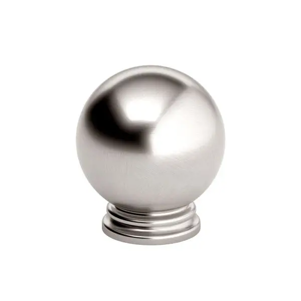 Richelieu Premium Firenze Gatherion 1 3/16-inch (30 mm) Brushed Satin Nickel, Traditional Spherical Closet Door Knob, BP87...