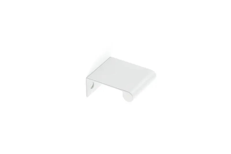 Richelieu Premium Salford Gatherion 1-inch (25 mm) Bright White Modern Cabinet Edge Pull, BP96962530