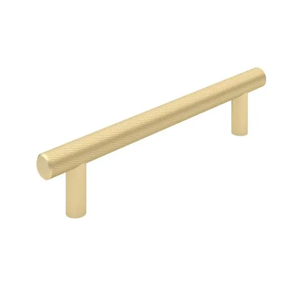 Richelieu Professional Hearst Gatherion 5 1/16-inch (128 mm) Textured Satin Red Brass Knurled Cabinet Bar Pull, BP3060128160