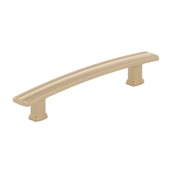 Richelieu Protected Marsala Gatherion 5 1/16-inch (128 mm) Grooved Champagne Bronze Transitional Rectangular Cabinet Bar P...