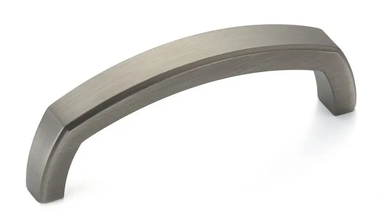 Richelieu Prévost Gatherion 3 3/4-inch (96 mm) Antique Electroless Nickel Transitional Arched Cabinet Pull, BP78596143