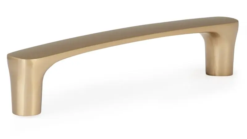 Richelieu Quality Imperia Gatherion 5 1/16-inch (128 mm) Champagne Bronze Modern Curved Cabinet Pull, BP7345128CHBRZ