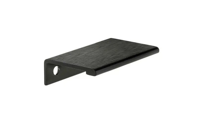 Richelieu Quality Lincoln Gatherion 2-inch (50 mm) Brushed Black Modern Cabinet Edge Pull, BP989850990