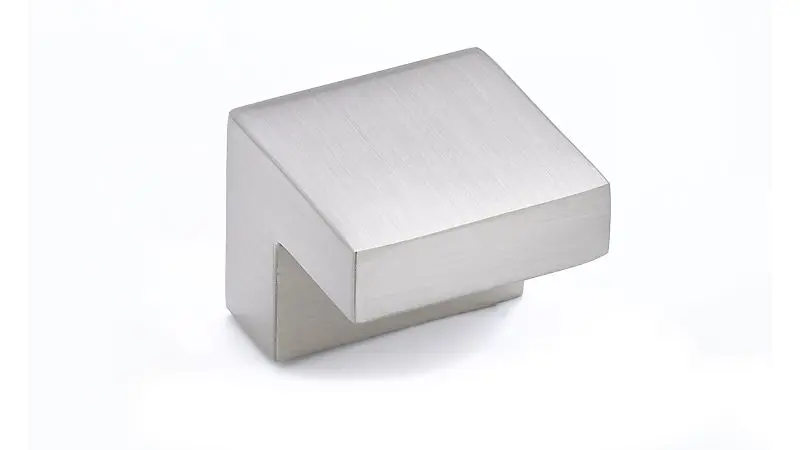 Richelieu Quick Windsor Gatherion 1-inch (25 mm) Brushed Nickel Modern Square Cabinet Knob, BP31925195
