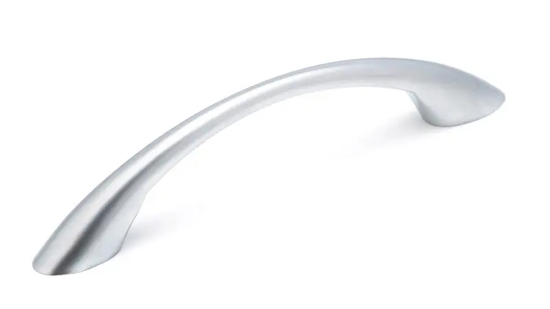 Richelieu Quick-Release Charleston Gatherion 3 3/4-inch (96 mm) Matte Chrome Modern Arched Cabinet Pull, BP65017174
