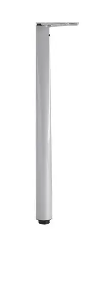 Richelieu Rapid Quadratonda Series 27 3/4-inch (705 mm) Design Abstract Metal Table Leg Levelling Glide, Charcoal Finish, ...