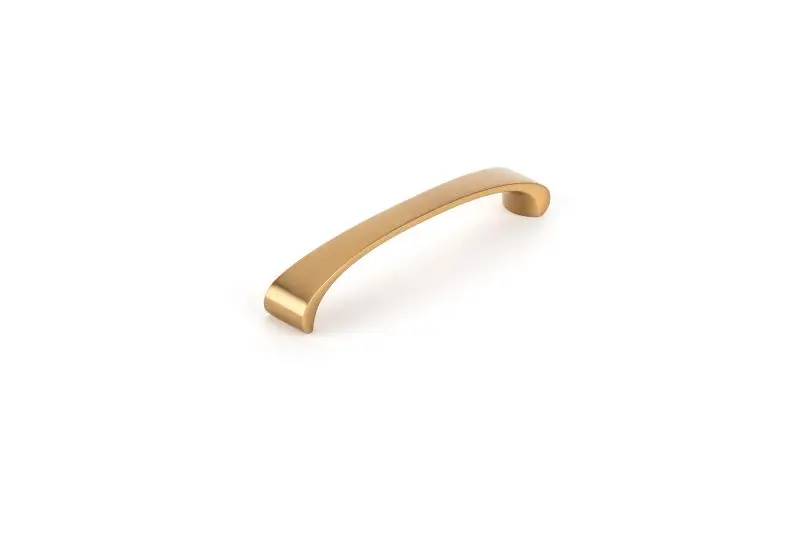 Richelieu Recco Gatherion 5 1/16-inch (128 mm) Aurum Brushed Gold Modern Arched Cabinet Pull, BP82871128158