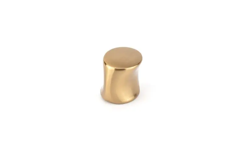 Richelieu Recco Gatherion 1 3/16-inch (30 mm) x 7/8-inch (22 mm) Aurum Textured Finish Gold Modern Oval Cabinet Knob, BP82...