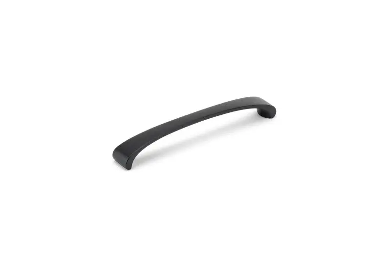 Richelieu Recco Gatherion 6 5/16-inch (160 mm) Matte Black Modern Arched Cabinet Pull, BP82871160900