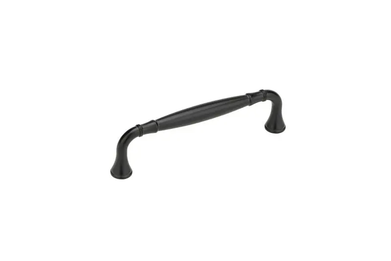 Richelieu Recyclable Candiac Gatherion 5 1/16-inch (128 mm) Matte Black, Traditional Round Cabinet Pull, BP790128900
