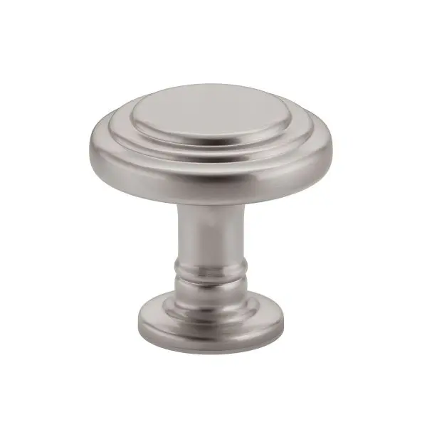 Richelieu Regular Casoria Gatherion 1 5/16-inch (33 mm) Brushed Nickel-Plated, Traditional Round Cabinet Knob, BP881833195