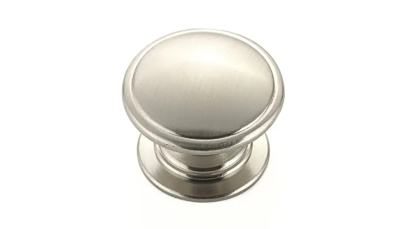 Richelieu Reinforced Mont-Royal Gatherion 1 1/4-inch (32 mm) Brushed Nickel, Traditional Round Cabinet Knob, BP80980195