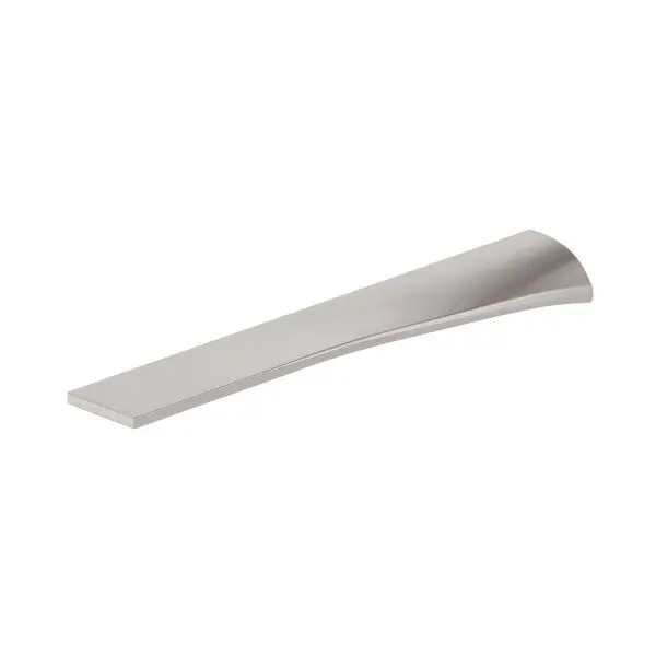 Richelieu Ribbed Milano Gatherion 3 3/4-inch (96 mm) Brushed Electroless Nickel Modern Cabinet Finger Pull, 5182096195