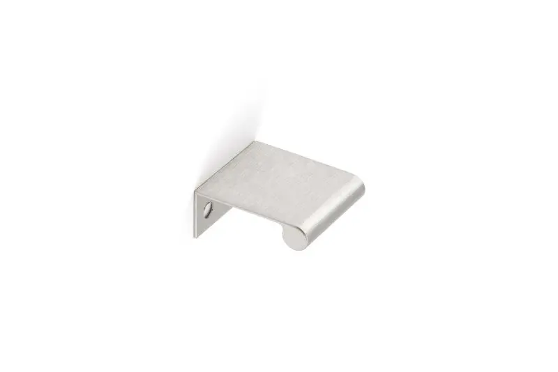 Richelieu Ribbed Salford Gatherion 1-inch (25 mm) Brushed Stainless Steel Modern Cabinet Edge Pull, BP969625170