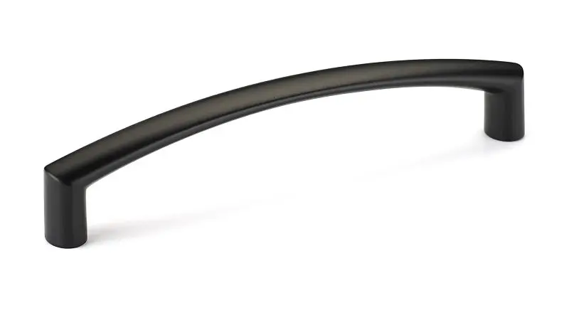 Richelieu Richmond Gatherion 5 1/16-inch (128 mm) Matte Onyx Modern Arched Cabinet Pull, BP650020128900