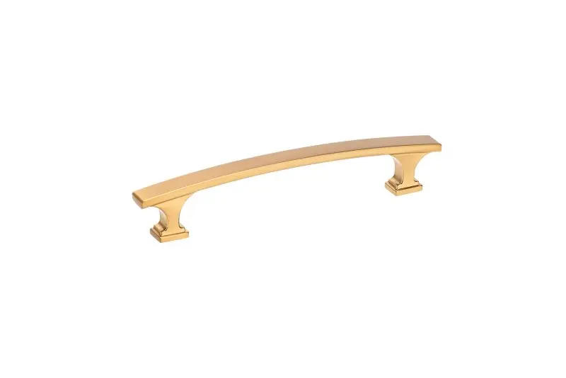 Richelieu Rimouski Gatherion 5 1/16-inch (128 mm) Aurum Matte Finish Gold Transitional Arched Rectangular Cabinet Pull, BP...