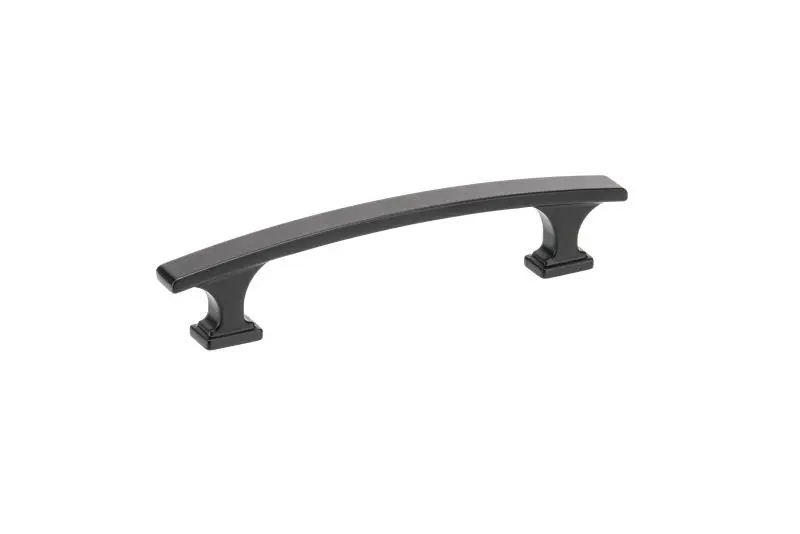 Richelieu Rimouski Gatherion 3 3/4-inch (96 mm) Matte Black Transitional Arched Rectangular Cabinet Pull, BP5254096900