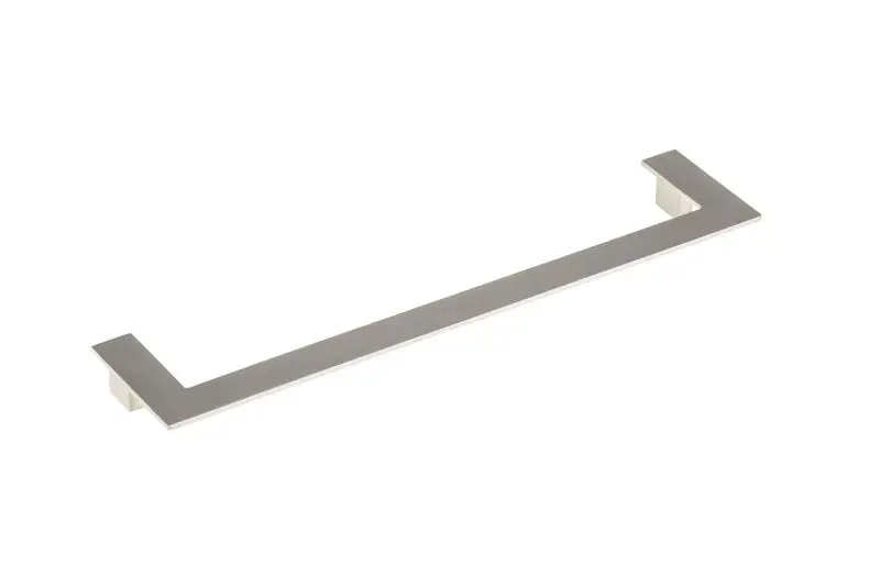 Richelieu Roma Gatherion 12 5/8-inch (320 mm) Brushed Satin Nickel Modern Offset Square Bracket Influenced Cabinet Pull, B...