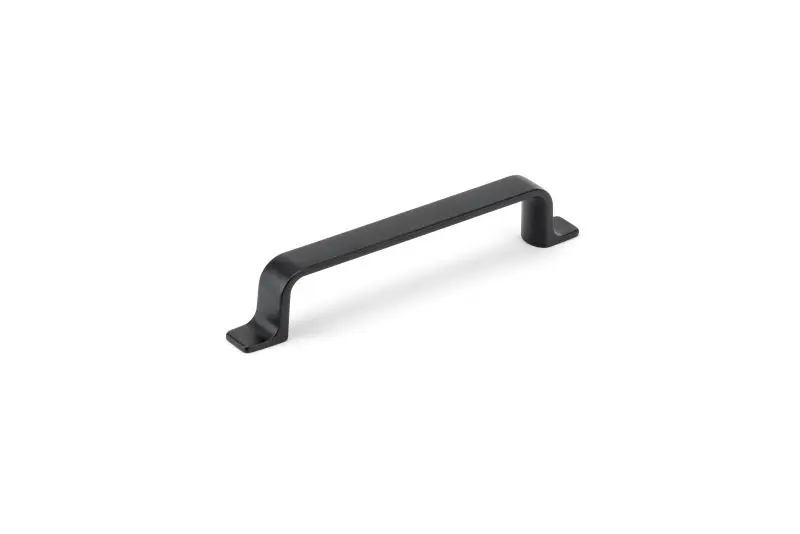 Richelieu Ronda Gatherion 5 1/16-inch (128 mm) Matte Jet Black Modern Rectangular Cabinet Pull, BP52003128900