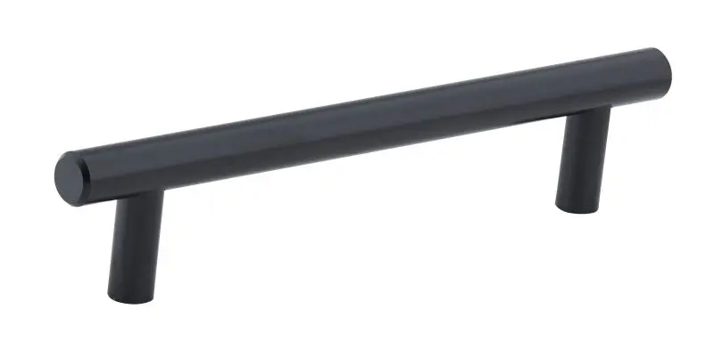 Richelieu Roosevelt Gatherion 5 1/16-inch (128 mm) Matte Onyx Modern Cabinet Bar Pull, BP205128900