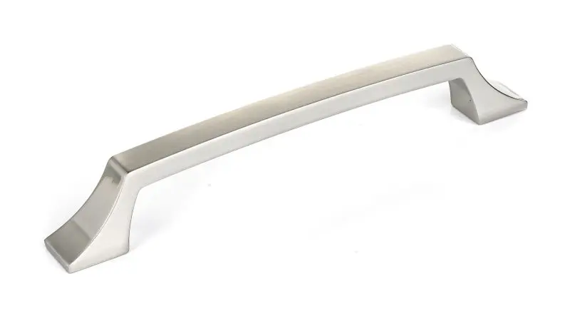 Richelieu Rosemère Gatherion 6 5/16-inch (160 mm) Brushed Satin Nickel Transitional Rectangular Cabinet Pull, BP765160195
