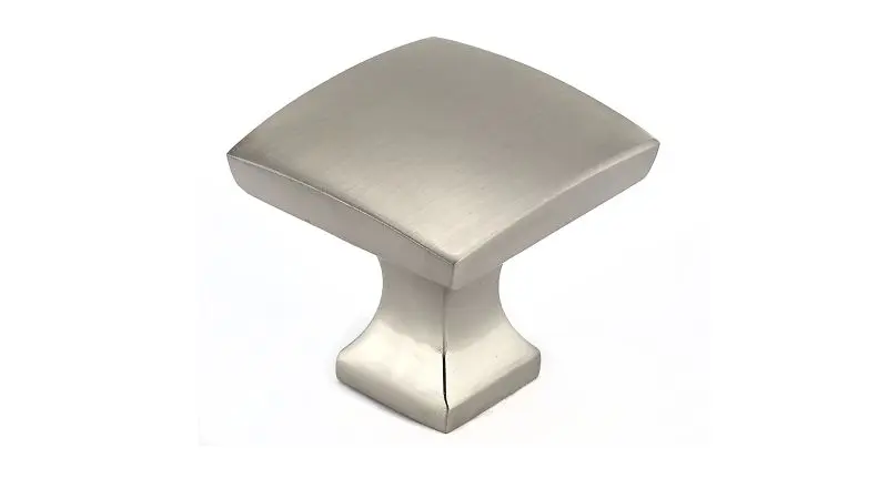 Richelieu Rosemère Gatherion 1 5/16-inch (33 mm) Satin Finish Black Nickel Transitional Square Cabinet Knob, BP76533195