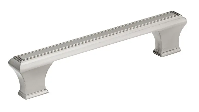 Richelieu Rugged Beauharnois Gatherion 5 1/16-inch (128 mm) Brushed Nickel, Traditional Rectangular Cabinet Pull, BP775128195
