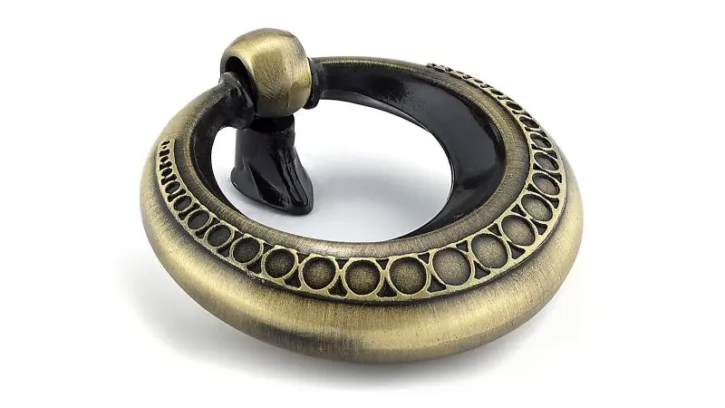 Richelieu Rugged Chambly Gatherion 1 7/8-inch (48 mm) x 1 7/8-inch (48 mm) Antique English, Traditional Cabinet Ring Pull,...