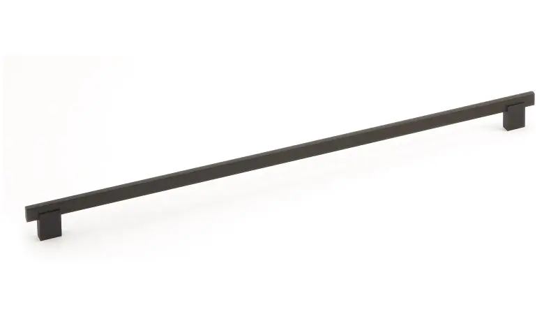 Richelieu Rust-Resistant Madison Gatherion 18 7/8-inch (480 mm) Matte Black Modern Rectangular Cabinet Bar Pull, BP905480900