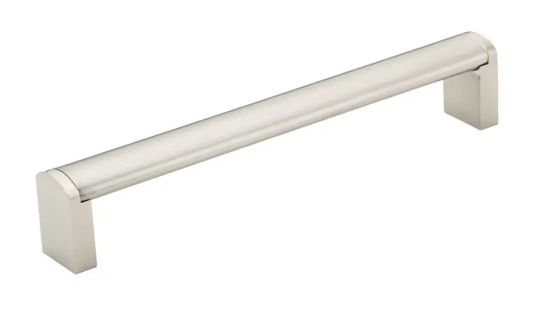 Richelieu Safe Hamilton Gatherion 6 5/16-inch (160 mm) Center-to-Center Brushed Nickel-Plated Modern Cabinet Pull, BP52516...