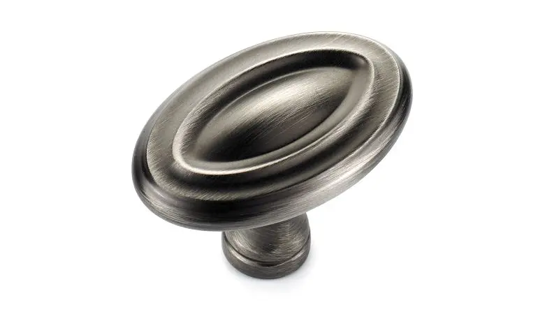 Richelieu Safety Boucherville Gatherion 1 11/16-inch (43 mm) x 1 1/16-inch (27 mm) Antique Electroless Nickel, Traditional...