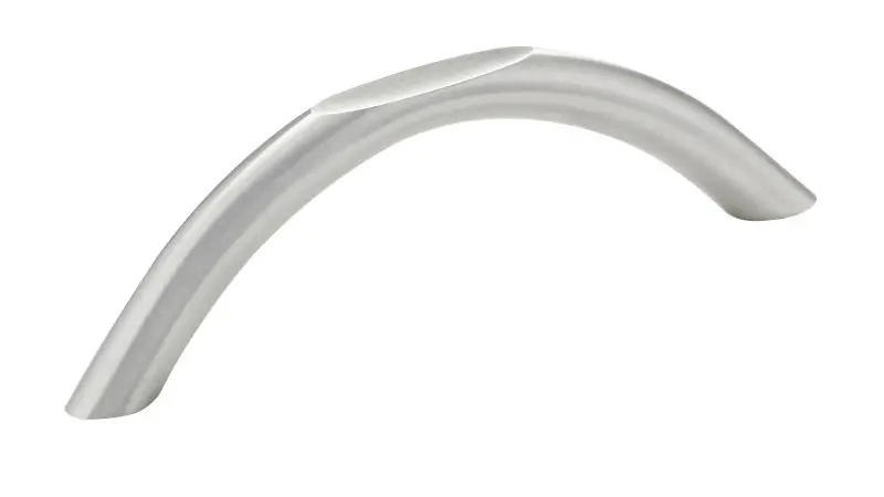 Richelieu Salerno Gatherion 3 3/4-inch (96 mm) Center-to-Center Brushed Stainless Steel Modern Arched Cabinet Pull, BP3409...