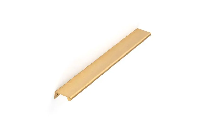 Richelieu Salford Gatherion 16 3/8-inch (416 mm) Satin Gold Modern Cabinet Edge Pull, BP9696416166