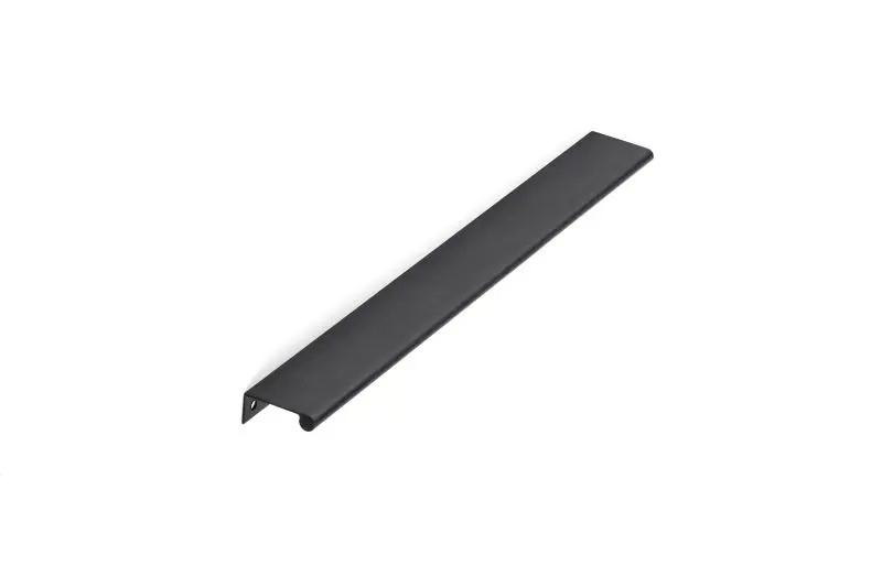Richelieu Salford Gatherion 7 9/16-inch (192 mm) or 16 3/8-inch (416 mm) Brushed Black Modern Cabinet Edge Pull, BP9696416990