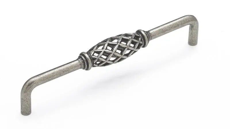 Richelieu Secure Champs-Élysées Gatherion 6 5/16-inch (160 mm) Center-to-Center Natural Wrought Iron, Traditional Cabine...