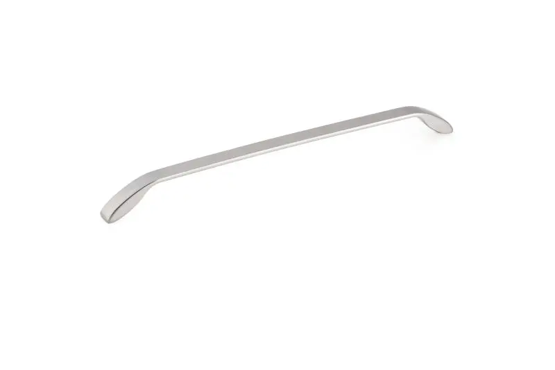 Richelieu Serrated Comox Gatherion 12 5/8-inch (320 mm) Brushed Electroless Nickel Modern Curved Cabinet Pull, BP9455320195