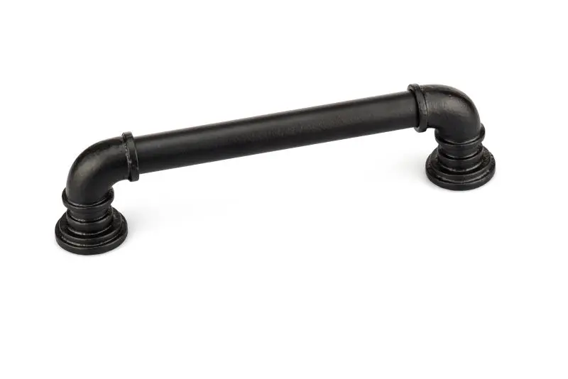 Richelieu Sheffield Gatherion 8 13/16-inch (224 mm) Matte Black Sgrouppunk Round Barn Door Pull, BP9547224900
