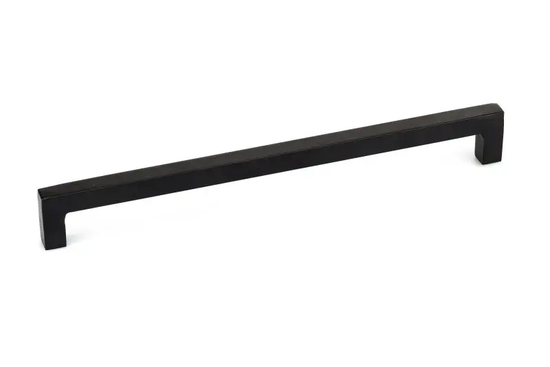 Richelieu Sheffield Gatherion 12 5/8-inch (320 mm) Matte Black, Traditional Rectangular Barn Door Pull, BP9466320900