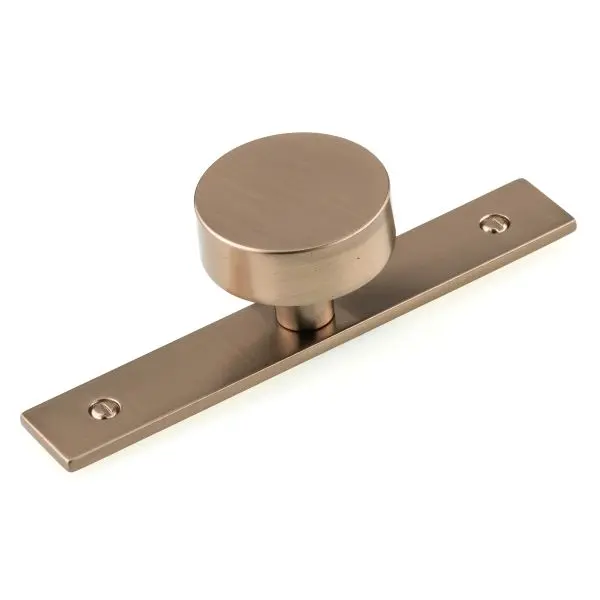Richelieu Smooth-Operating Cranston Gatherion 1 9/16-inch (40 mm) Champagne Bronze Modern Round Closet Door Knob Backplate...