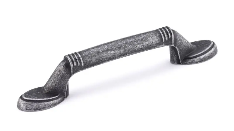Richelieu Solid Montmartre Gatherion 3-inch (76 mm) Natural Malleable Iron, Traditional Rectangular Cabinet Pull, BP5183908