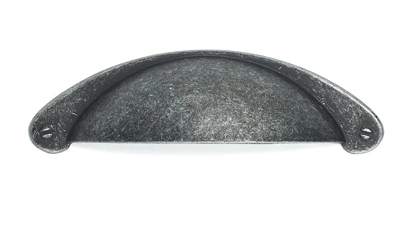 Richelieu Sorbonne Gatherion 3-inch (76 mm) Antique Iron, Traditional Cabinet Cup Pull, BP82333903