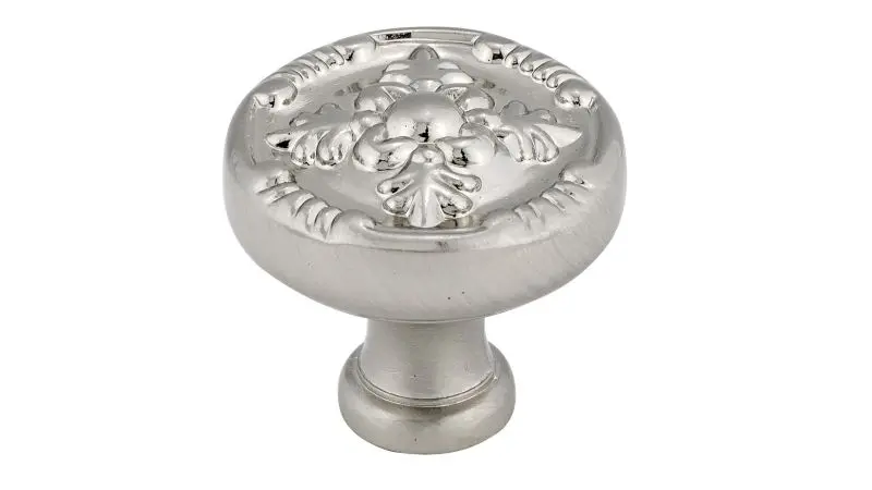 Richelieu Specialty Châteauguay Gatherion 1 1/4-inch (32 mm) Brushed Nickel-Plated, Traditional Round Cabinet Knob, 28 mm...