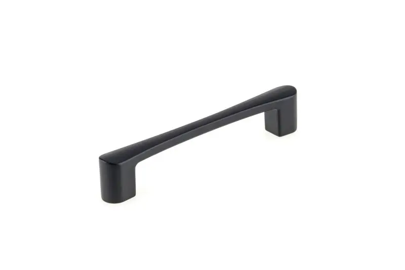 Richelieu Specialty Kent Gatherion 5 1/16-inch (128 mm) Matte Black Modern Rectangular Cabinet Pull, BP7470128900