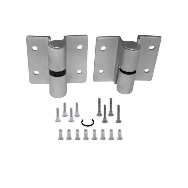 Richelieu Stainless Steel Surface Mount Hinge Set Commercial Bathroom Partition Stall Door, Right Opening, 71230170